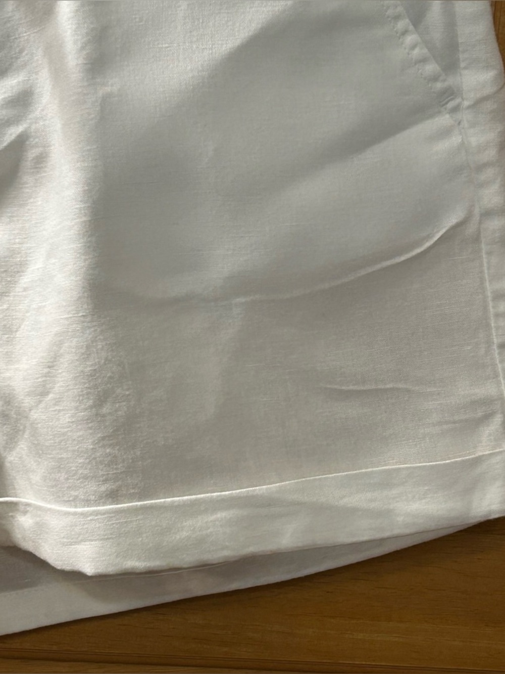Gap Women's Optic White Linen & Cotton Cuffed Shorts Size 8 Excellent Condition - Picture 5 of 9